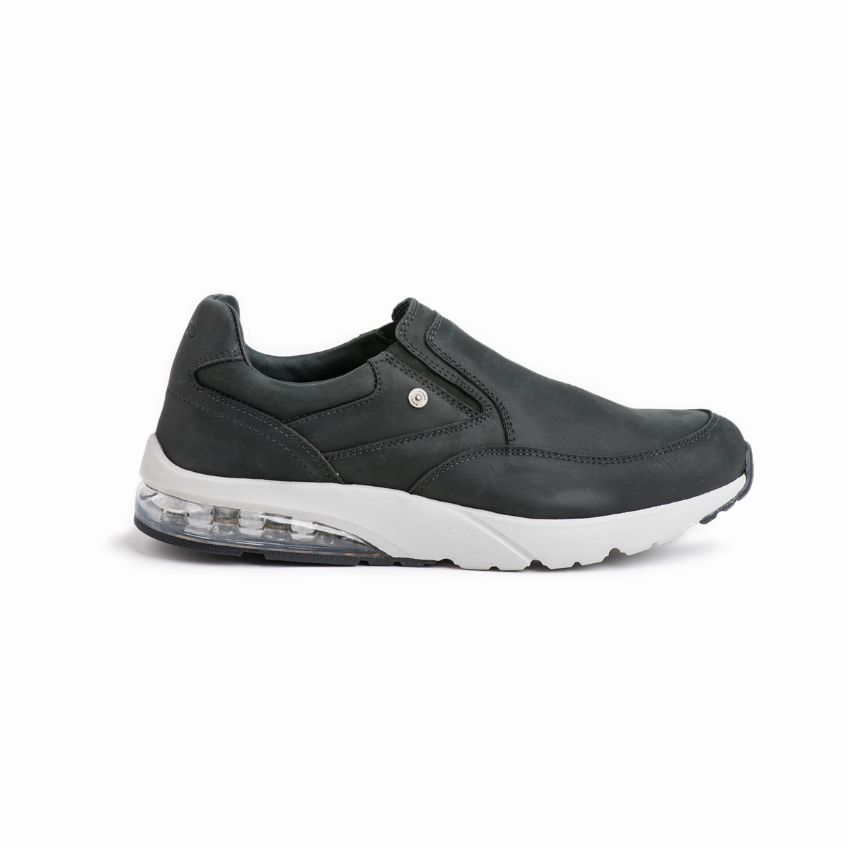 Zapatilla urbana de cuero marrón Ringo Atlas 02 vista lateral engrasado negro